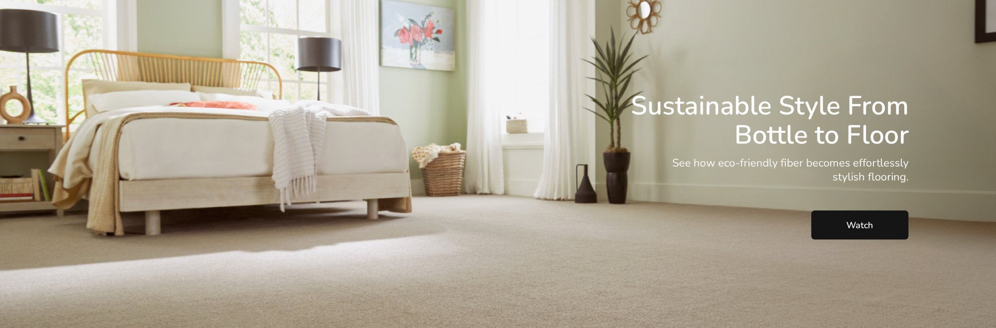 Luxurious carpet flooring in a modern bedroom